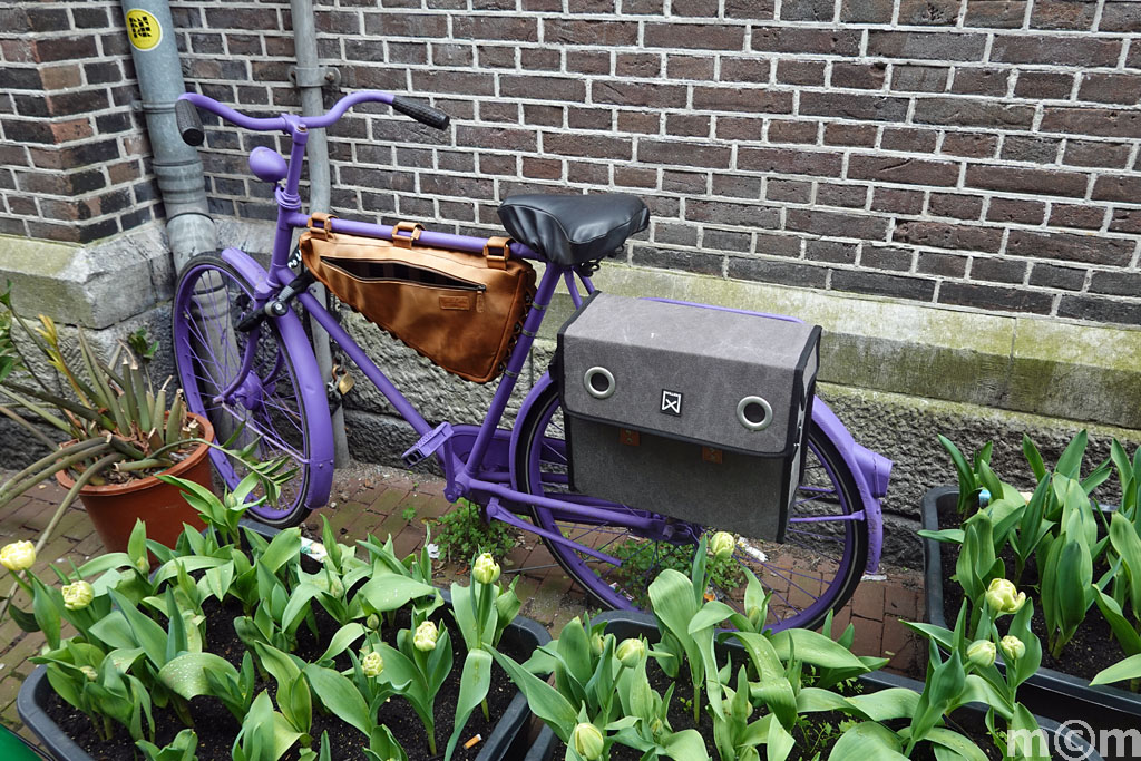 bicycle with unusual bags Amsterdam