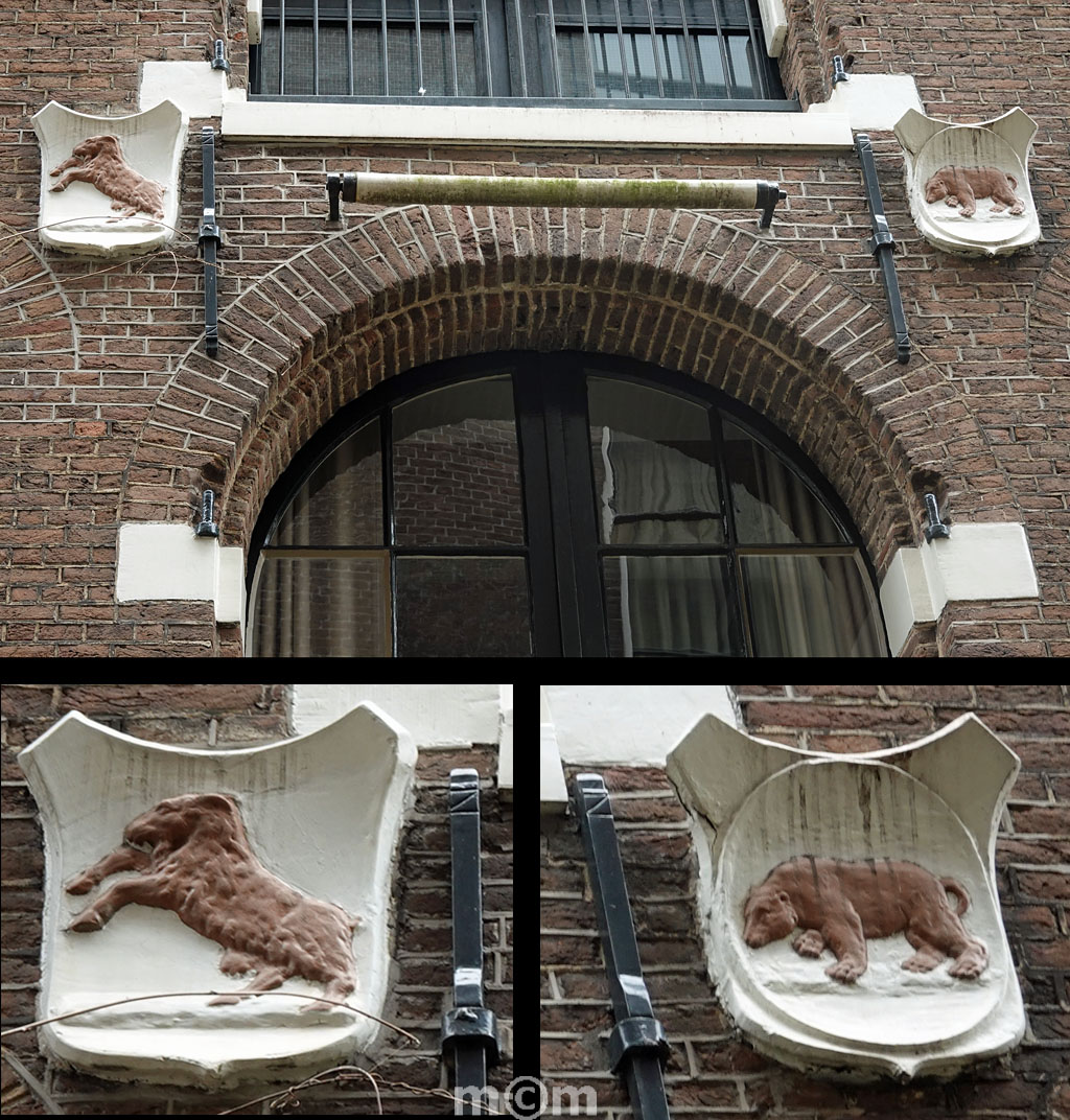 gable stone with goat and bear Amsterdam