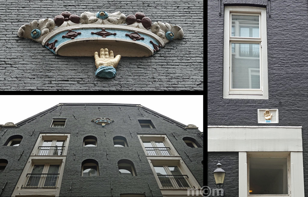 Gable stone Crowned Hand Amsterdam